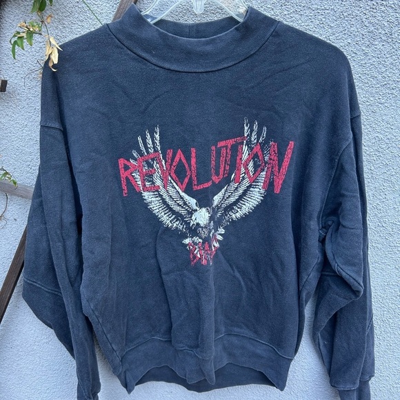 Anine Bing Saint Sweatshirt Revolution - Washed Black - Picture 6 of 11